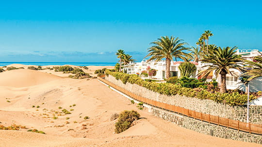 The sand dunes of Maspalomas in Gran Canaria, Canary Islands